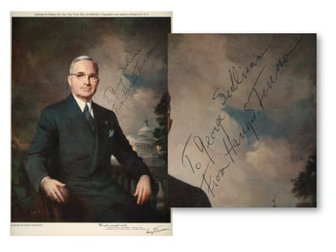 Harry Truman Signed Print by Greta Kempton