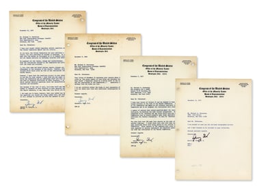 (4) Gerald Ford Signed Letters + Related - JSA