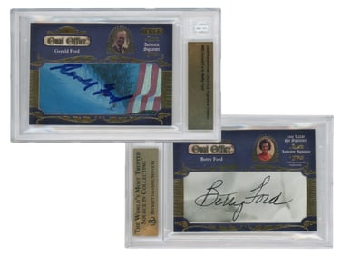 Gerald & Betty Ford Dual Signed Card 1/1