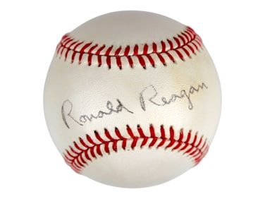 Ronald Reagan Signed Baseball - BAS