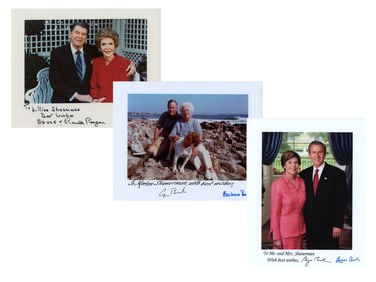 (2) Presidential & First Lady Signed Photos