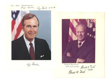 (2) Presidential Signed Portraits