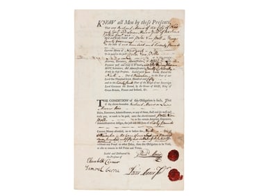 1751 Richard Morris Signed Legal Document