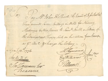 1776 Oliver Ellsworth Signed Document