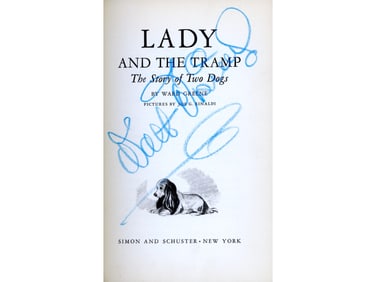 Walt Disney Signed Lady and the Tramp Book