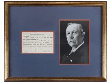 Sir Arthur Conan Doyle Signed Note