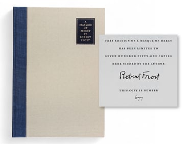 Robert Frost Signed A Masque of Mercy Book