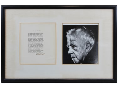 Robert Frost Signed "The Road Not Taken"