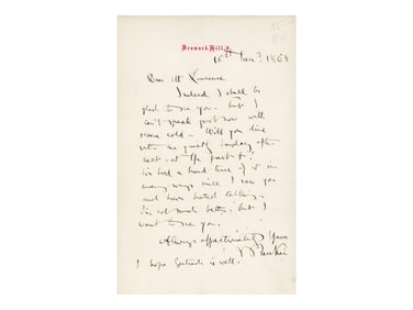 John Ruskin ALS, 1868