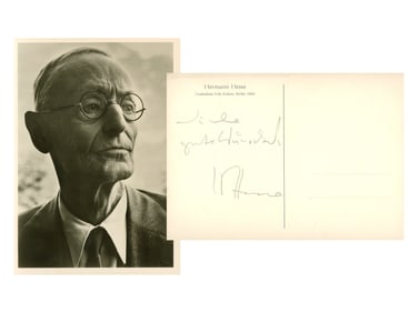 Hermann Hesse Signed Real Photo Postcard
