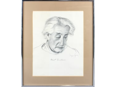 Albert Einstein Lithograph Signed by Artist