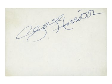 George Harrison Signed Cut