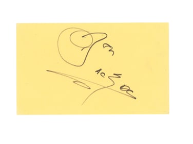 Bon Scott Signed Index Card