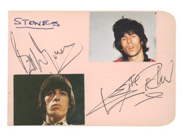 Keith Richards & Bill Wyman Signed Page