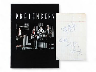 Pretenders Signed Magazine & Note Sheet - JSA