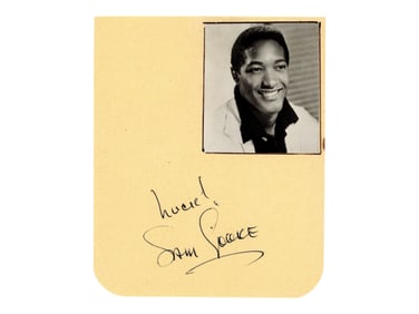 Sam Cooke Signed Album Page - JSA