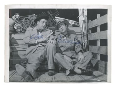 Abbott & Costello Signed Photo - JSA