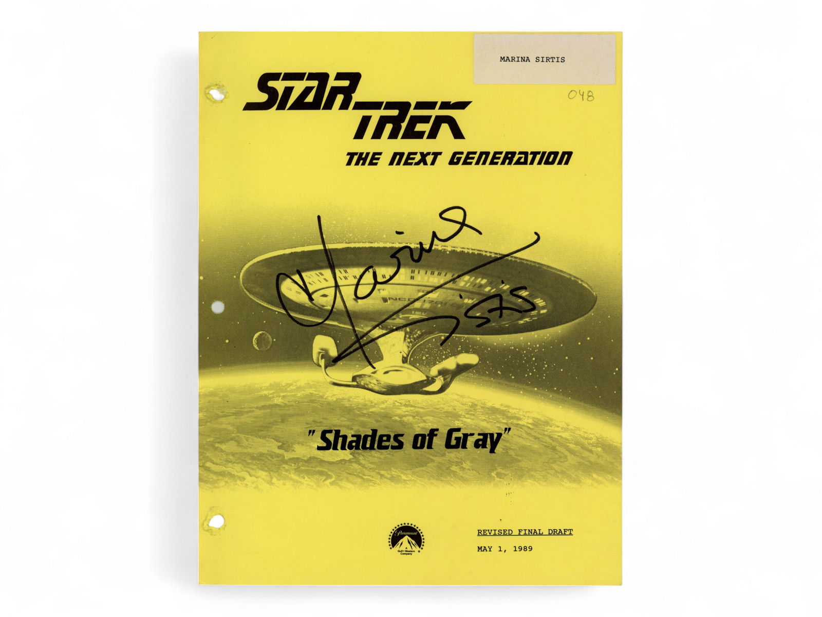 (3) Marina Sirtis Signed Star Trek: TNG Scripts (1 of 6)