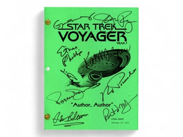 Star Trek Voyager Cast Signed Script, "Author, Author"