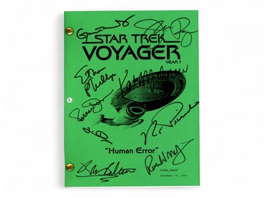 Star Trek Voyager Cast Signed Script - Human Error