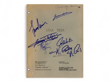 Star Trek Original Series Cast Signed Script