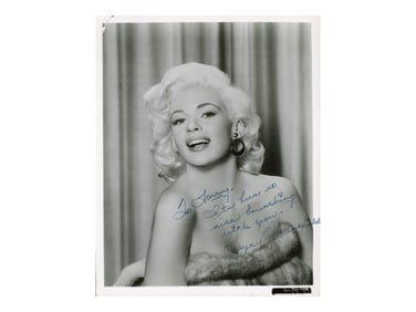 Jayne Mansfield Signed Photo - JSA
