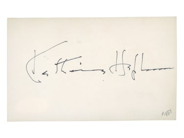 Katharine Hepburn Signed Index Card - JSA
