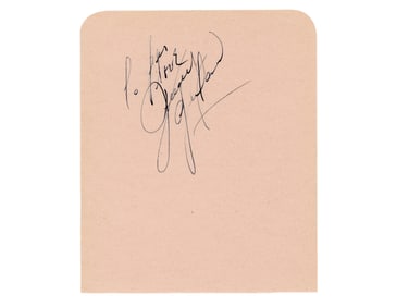 Judy Garland Signed Album Page