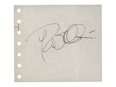 Robert Downey Jr. Signed Sheet - BAS