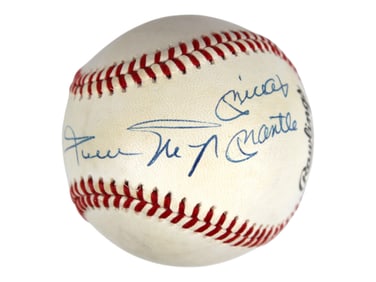 Mantle Mays Snider Signed Ball - JSA