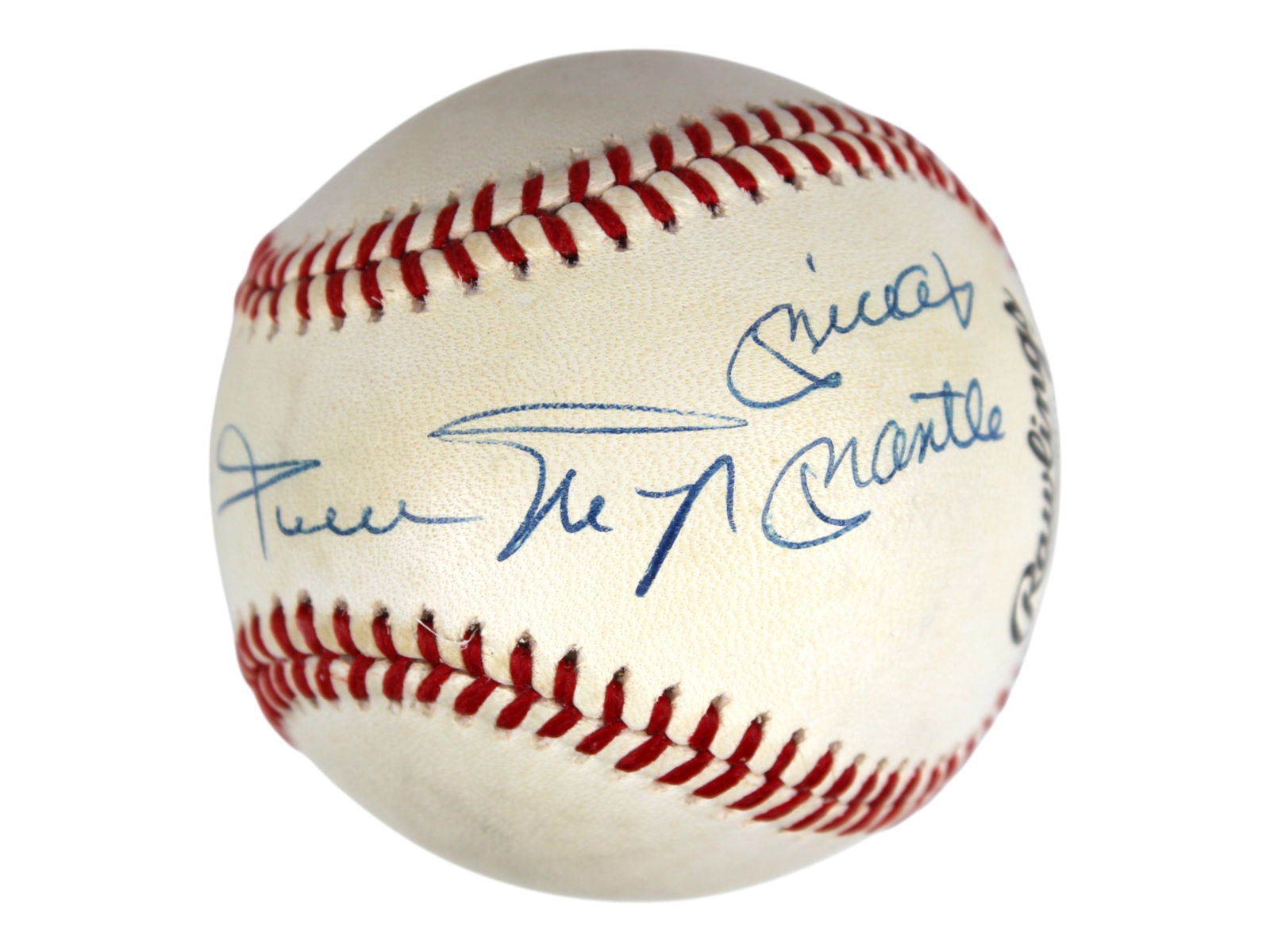 Mantle Mays Snider Signed Ball - JSA (1 of 5)