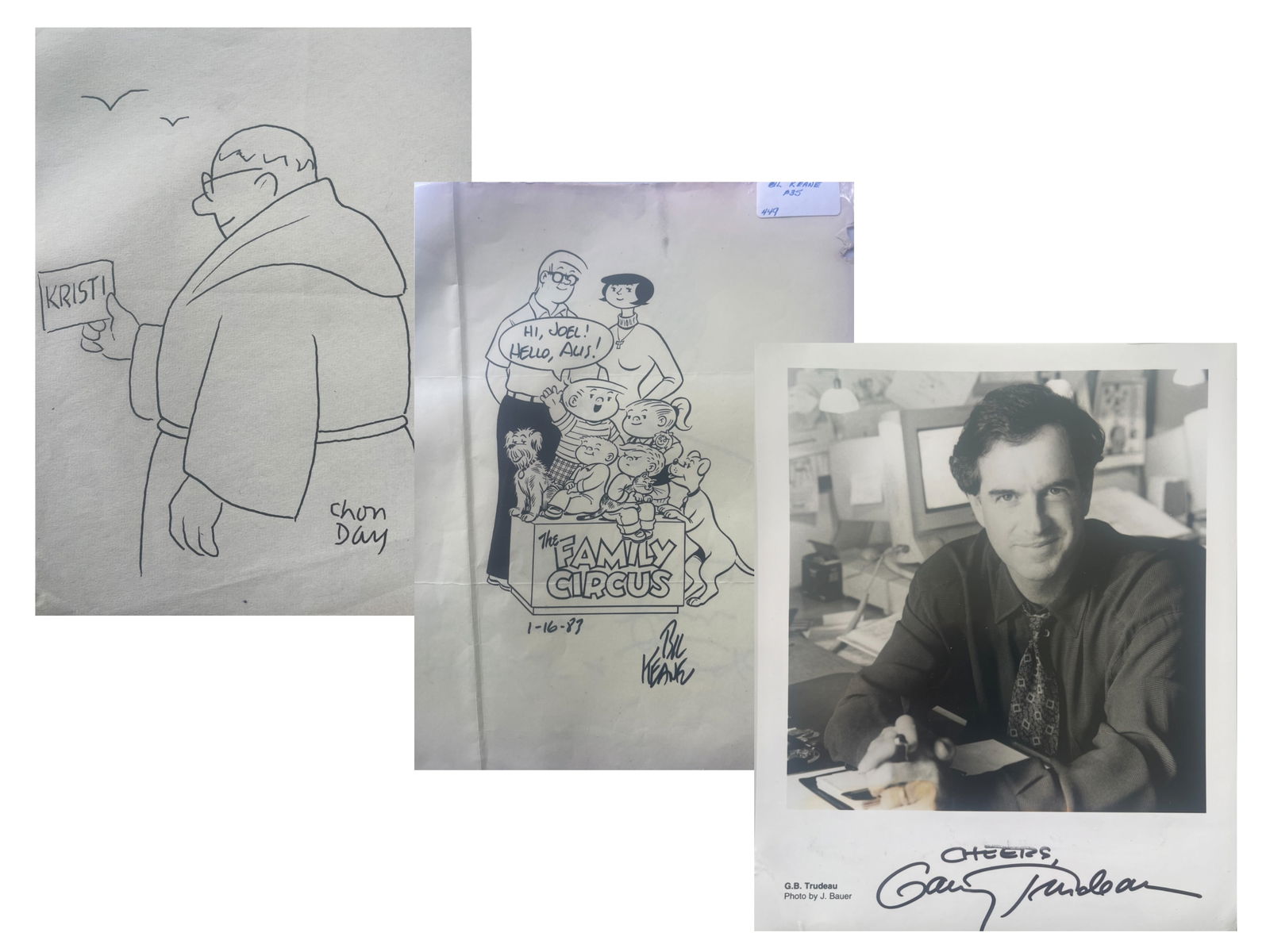 (19) Cartoonist Signatures & Original Art (1 of 5)