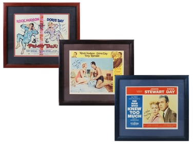 (3) Doris Day Signed Lobby Cards