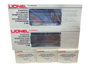 5 Lionel MPC N&W Aluminum Pass Cars