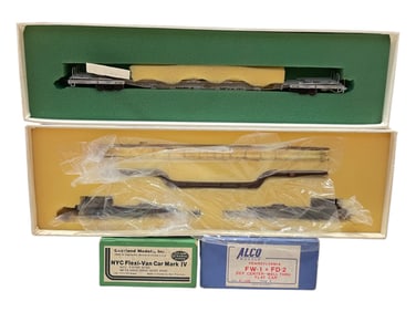 2 Brass HO Jumbo Size Freight Cars