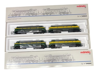 2 Marklin HO 34664 Belgian 2-Diesel Sets