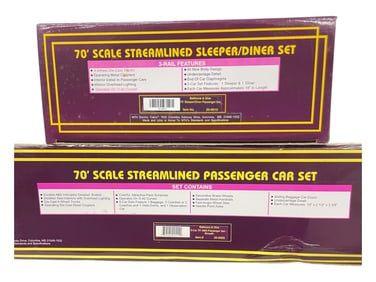 MTH 20-6565 & 6613 B&O Streamline Pass Cars