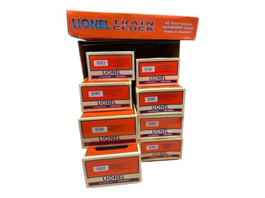 8pc Lionel Clock & Freight Cars