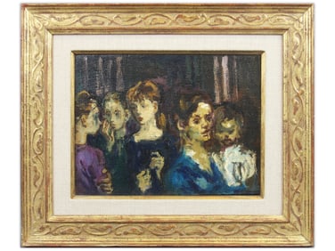 Moses Soyer Oil on Canvas, Female Dancers