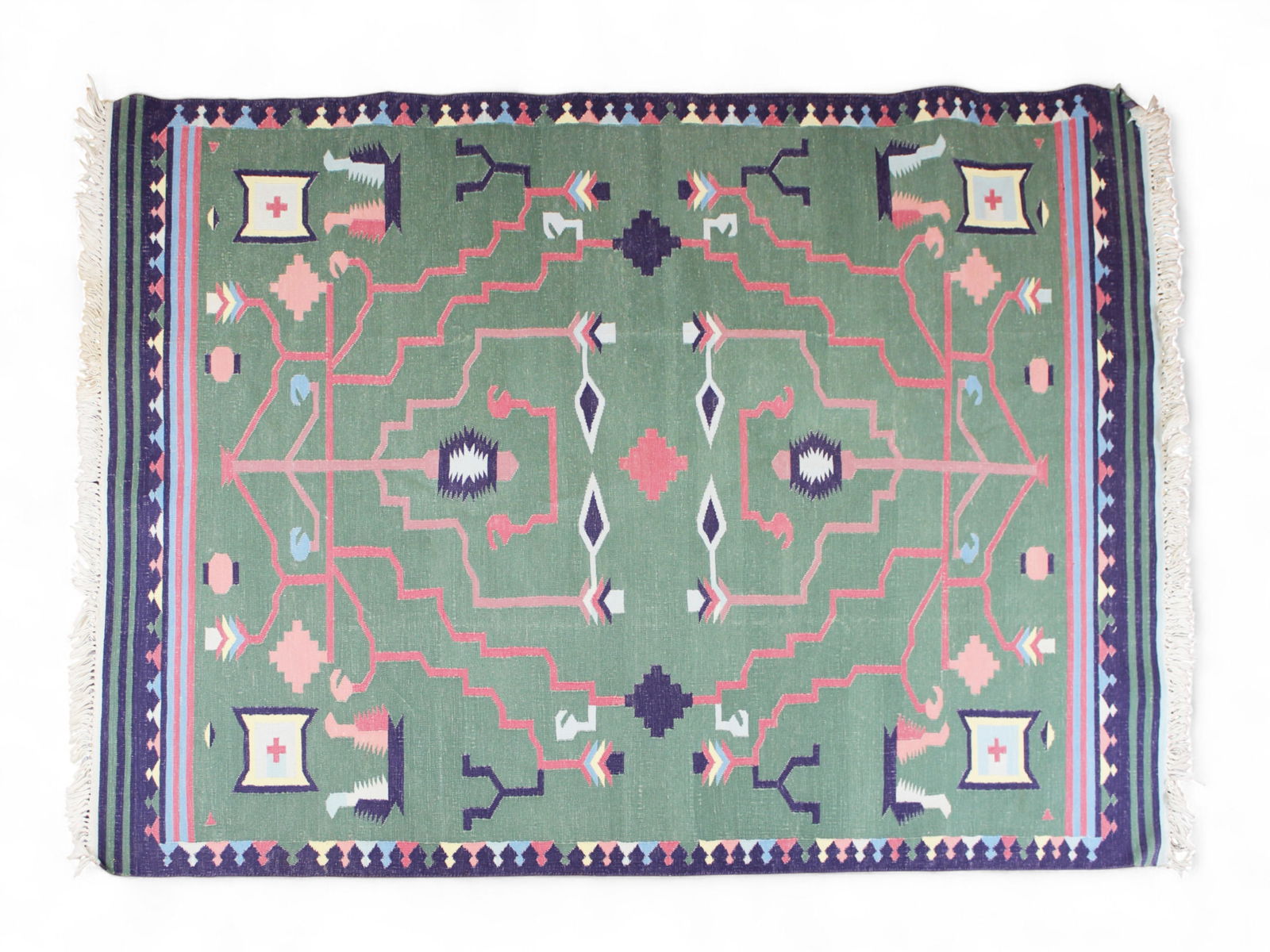 Persian Rug: 49" x 60" Beautifully done. This lot is being offered on behalf of the New York County Public Administrators Office from the Estate of Giovanni Luigi Valenza (250521) Shipping: Weiss Auctions offers f