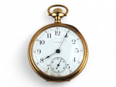 Waltham 14k Gold Pocket Watch.