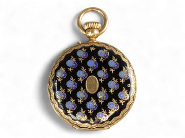 Patek Philippe 18K Gold Enamel Pocket Watch (1862)