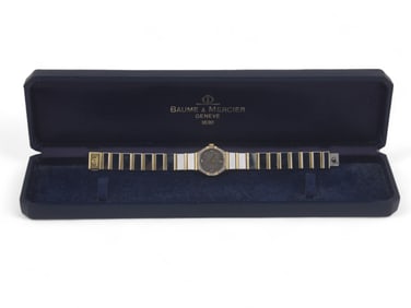 Ladies Baume Mercier Ceramic & Plate Diamond Watch