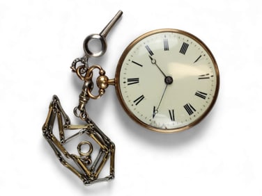 Swiss 18k Gold Pocket Watch