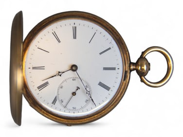 18k Gold Hunter Case Pocket Watch