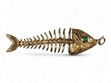 18k Gold Fish Pendant