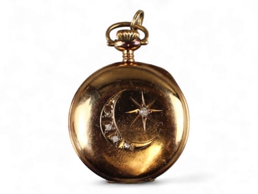 American Waltham 14k Gold Ladies Hunter Watch