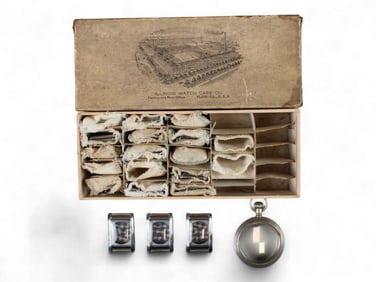 NOS Illinois Watch Co. Cases & Salesman Sample