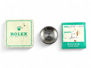 Vintage Rolex 1500 Case Back in Tin