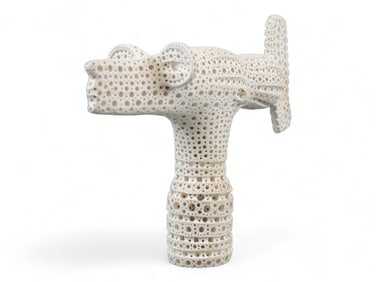 Alexander Ney Terracotta Stylized Head Sculpture